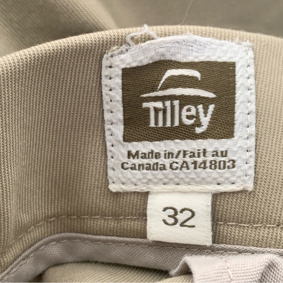 Tilley 8-inch Khaki Beige Chino Shorts - Picture 5 of 6